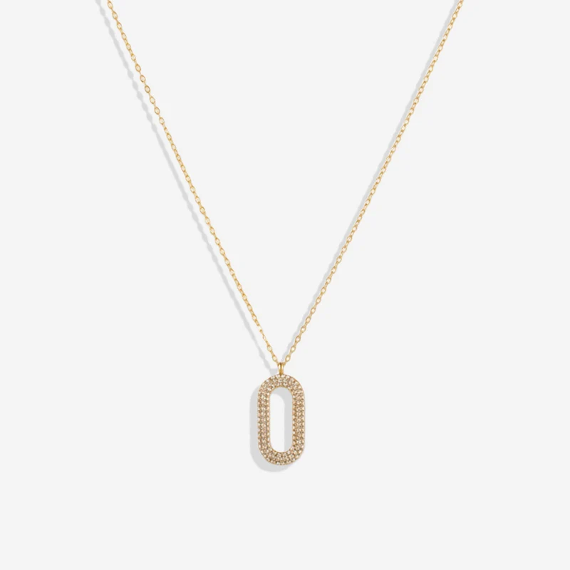 Collier en lettre bubble strass