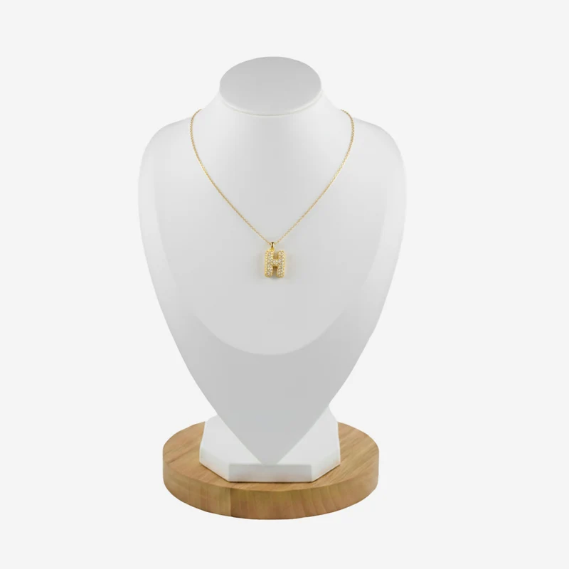 Collier en lettre bubble strass