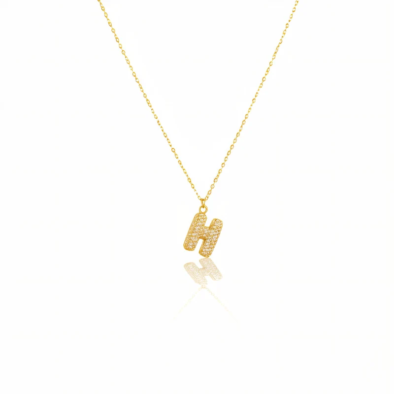 Collier en lettre bubble strass