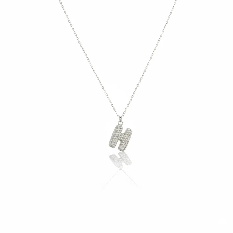 Collier en lettre bubble strass