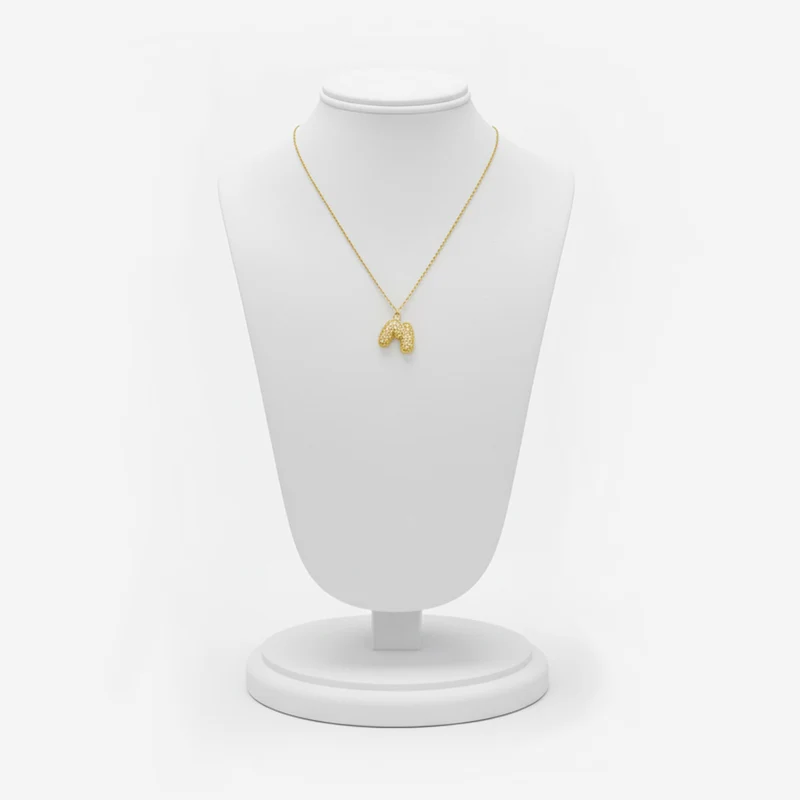 Collier en lettre bubble strass