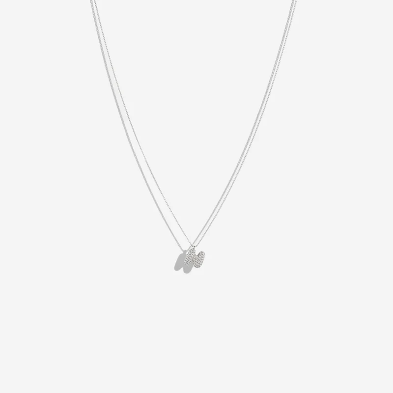 Collier en lettre bubble strass