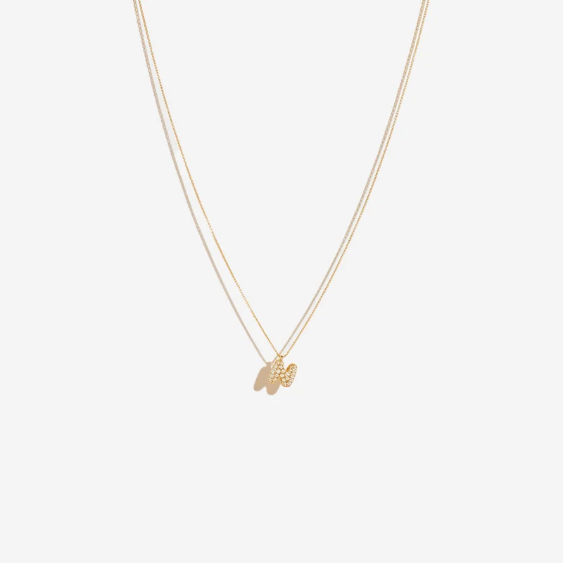 Collier en lettre bubble strass