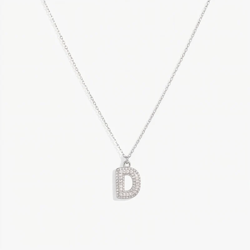 Collier en lettre bubble strass