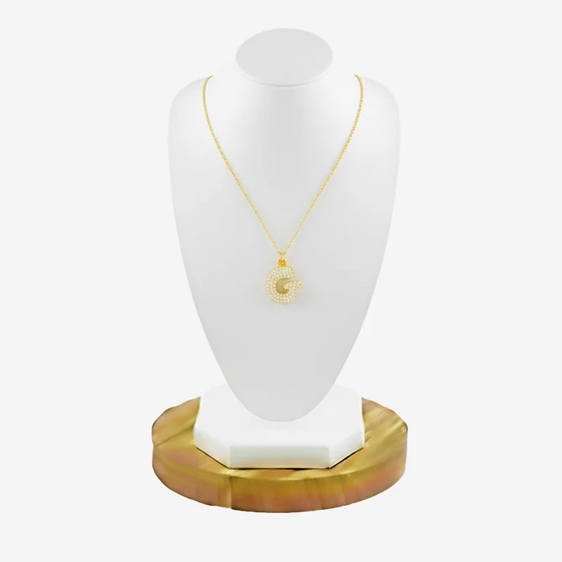 Collier en lettre bubble strass