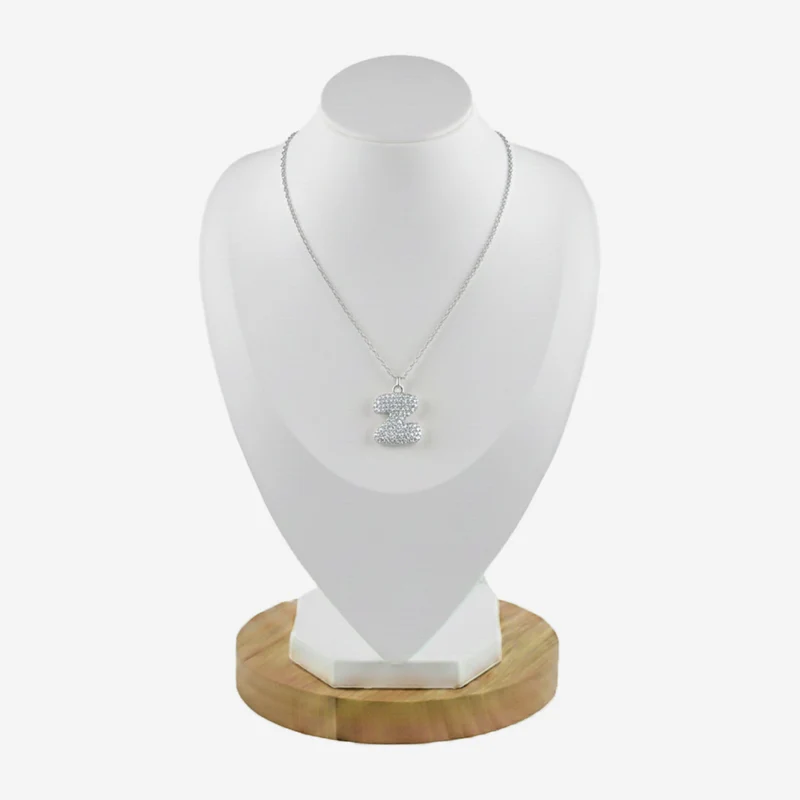 Collier en lettre bubble strass