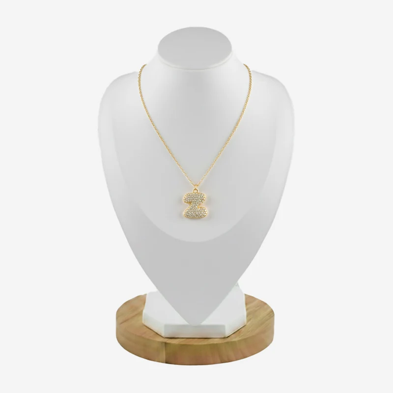Collier en lettre bubble strass