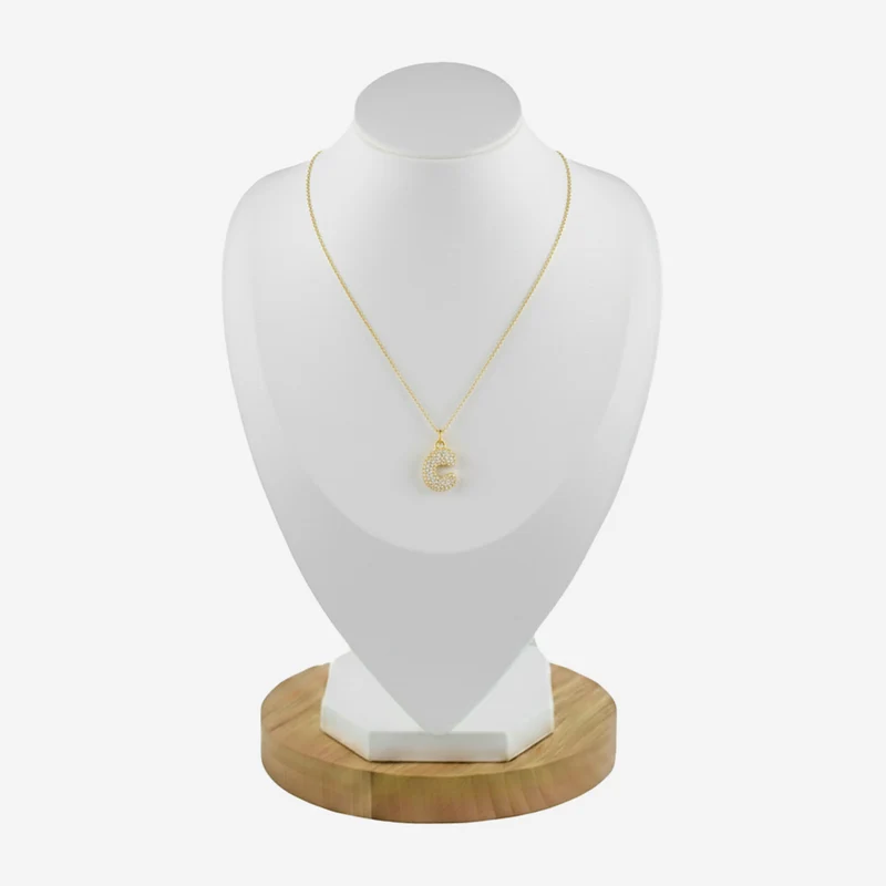 Collier en lettre bubble strass