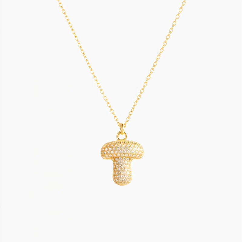 Collier en lettre bubble strass