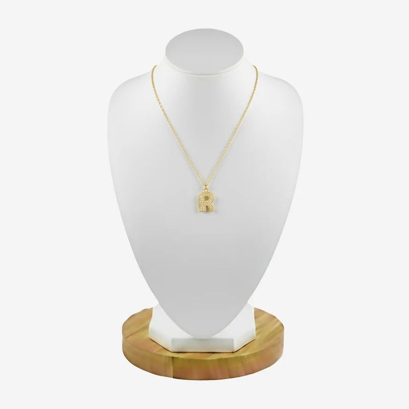 Collier en lettre bubble strass