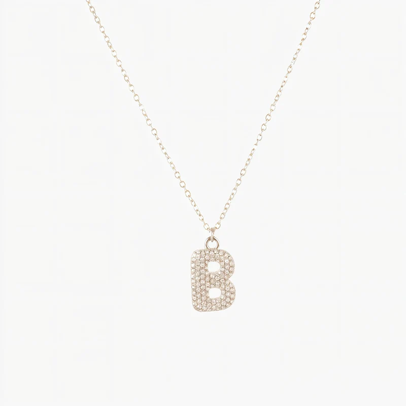 Collier en lettre bubble strass