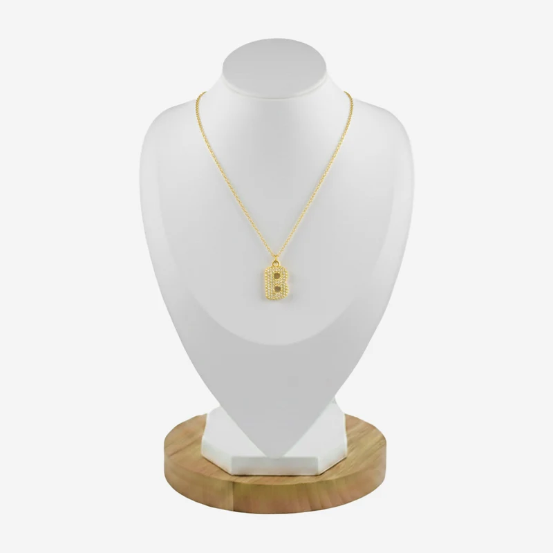 Collier en lettre bubble strass