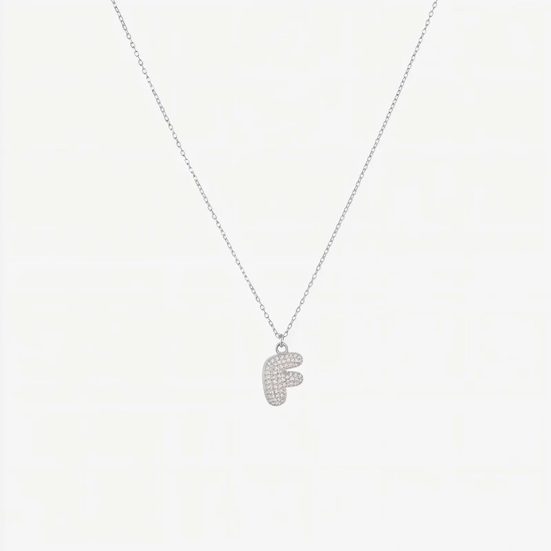 Collier en lettre bubble strass