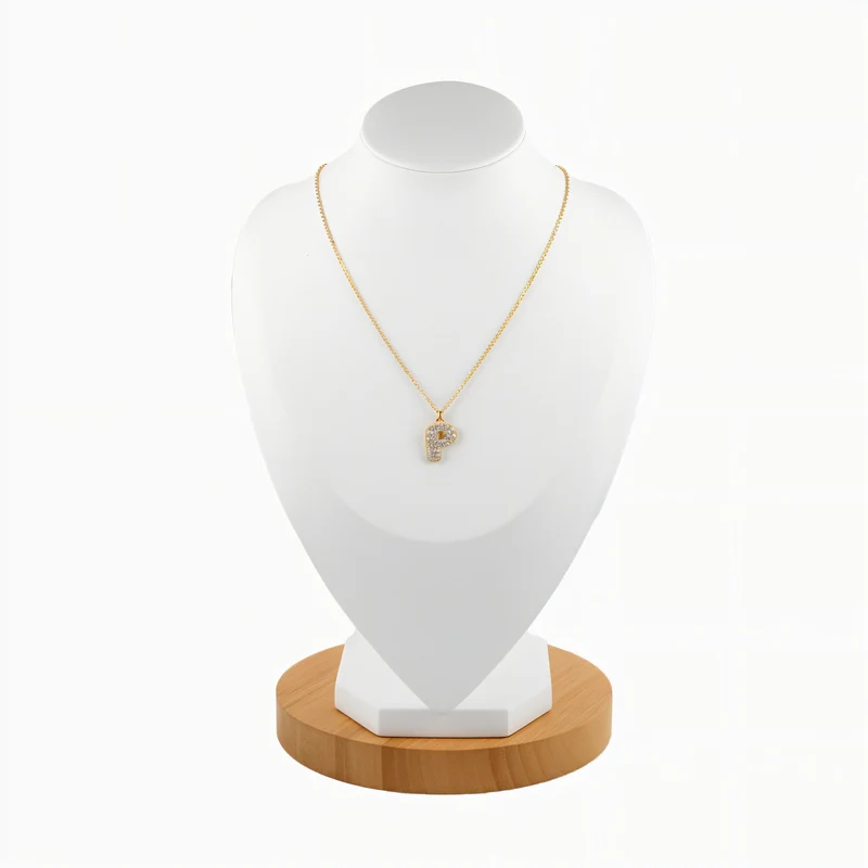 Collier en lettre bubble strass