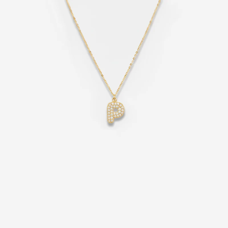 Collier en lettre bubble strass