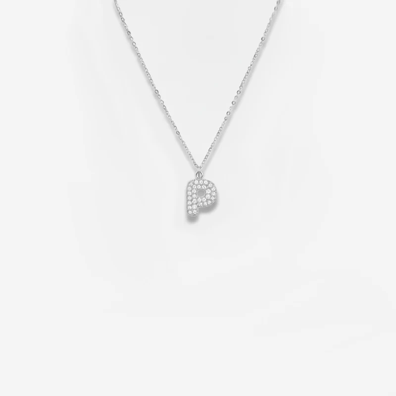 Collier en lettre bubble strass
