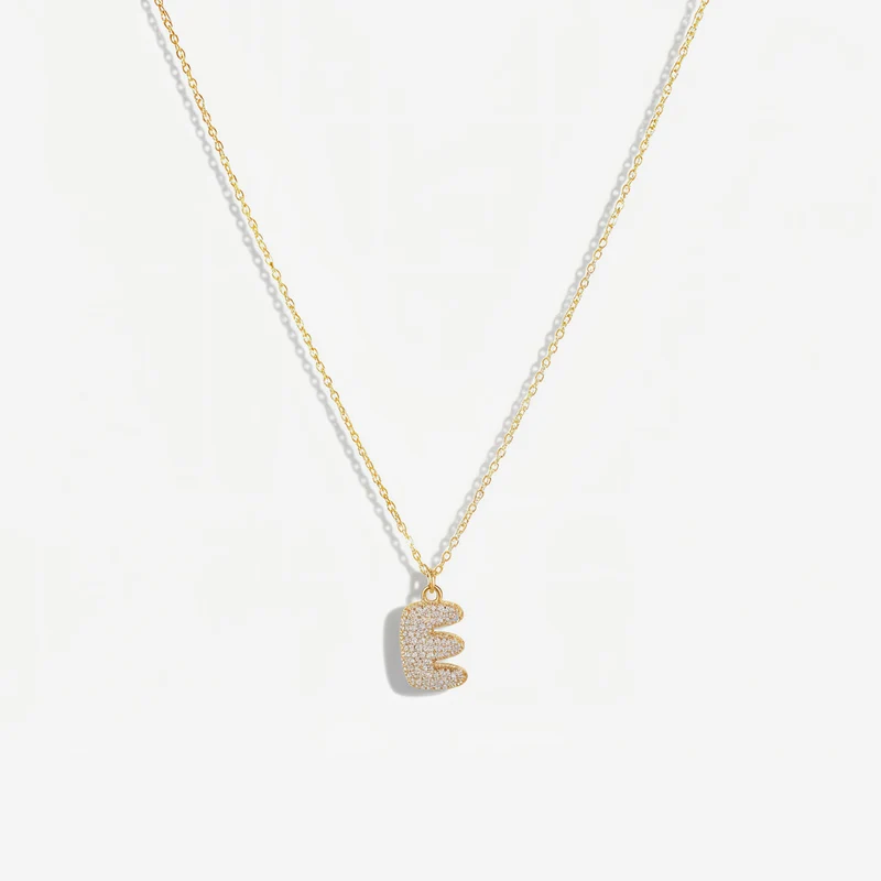 Collier en lettre bubble strass