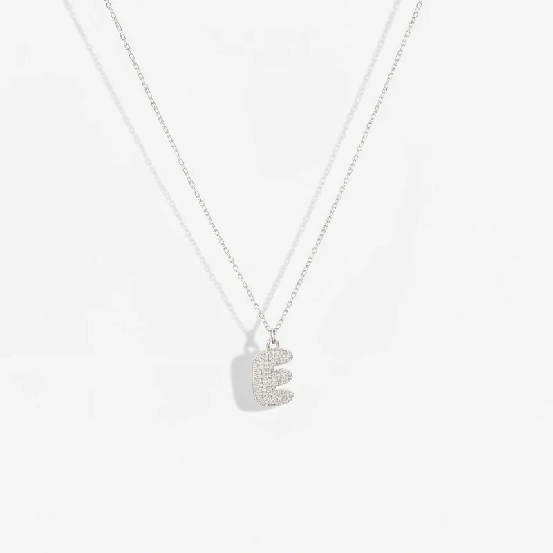 Collier en lettre bubble strass