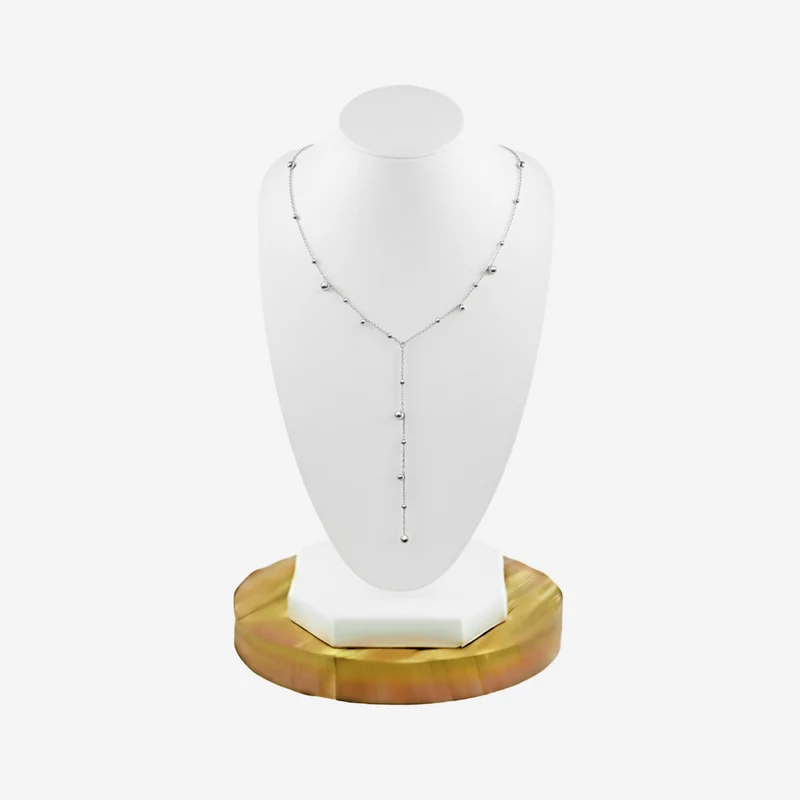 Collier Long à Pampilles Avec Perles Rondes