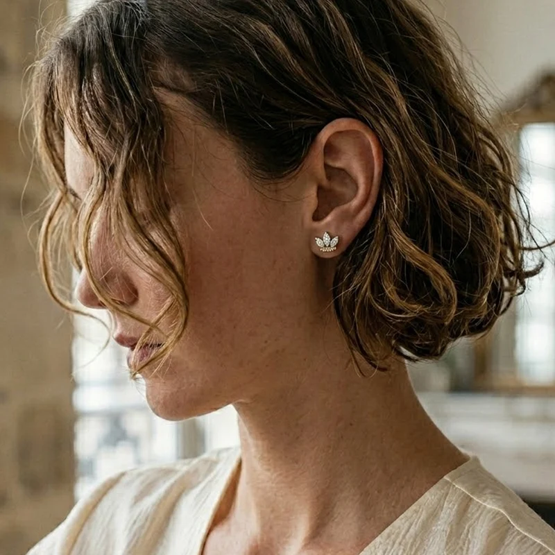 Boucles d’Oreilles Trèfle Étincelant