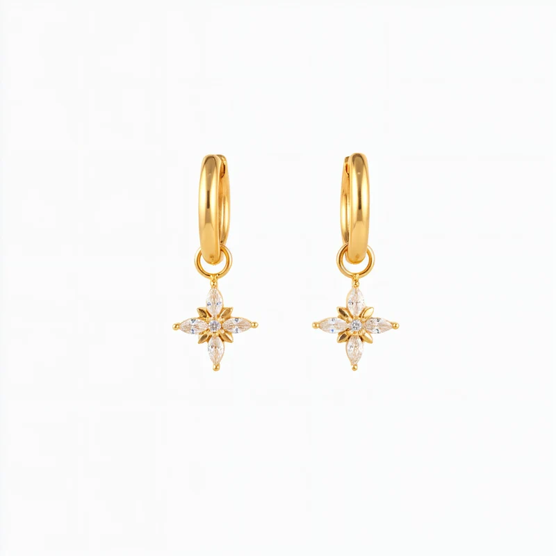 Boucles d’Oreilles Étoile du Nord