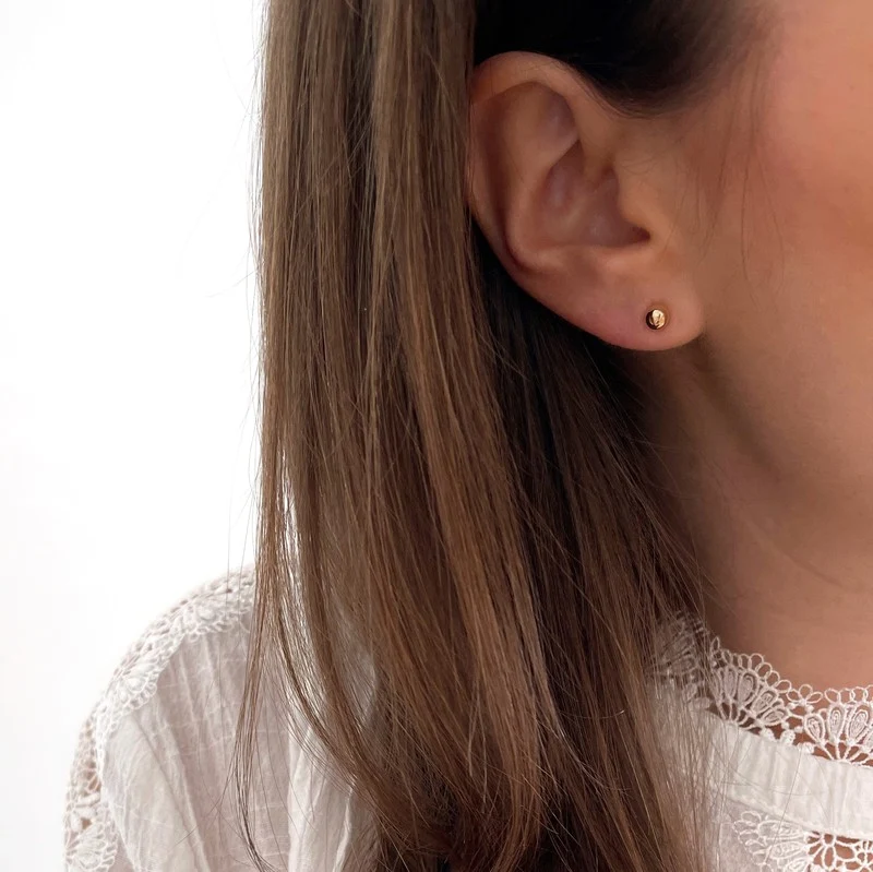 Boucles d'oreilles "Bille" plaqué or