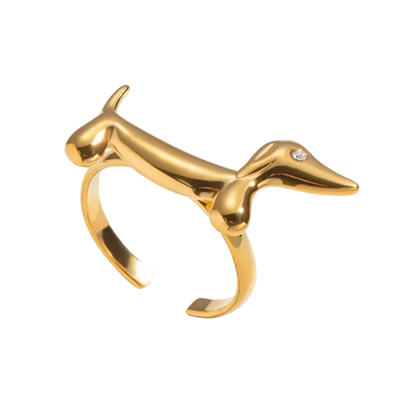 Bague Chien Minimaliste