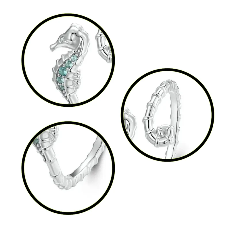 Bague Hippocampe Argent Femme