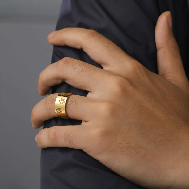 Bague Patte de Chien Homme