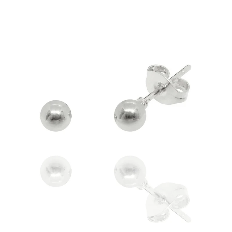 Boucles d'oreilles boules en acier inoxydable