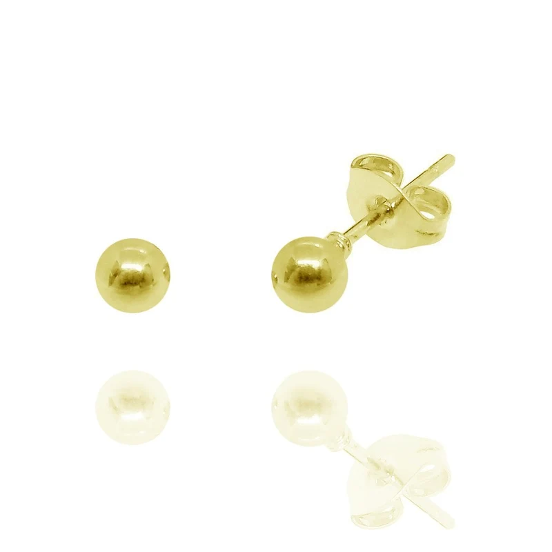 Boucles d'oreilles boules en acier inoxydable