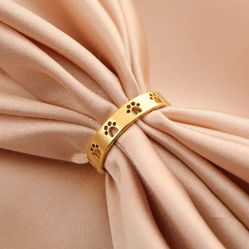 Bague Anneau Patte de Chien