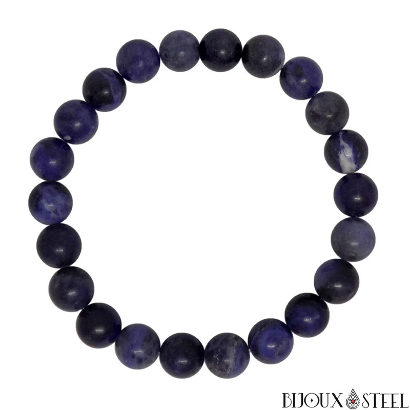 Bracelet en perles de sodalite 8mm