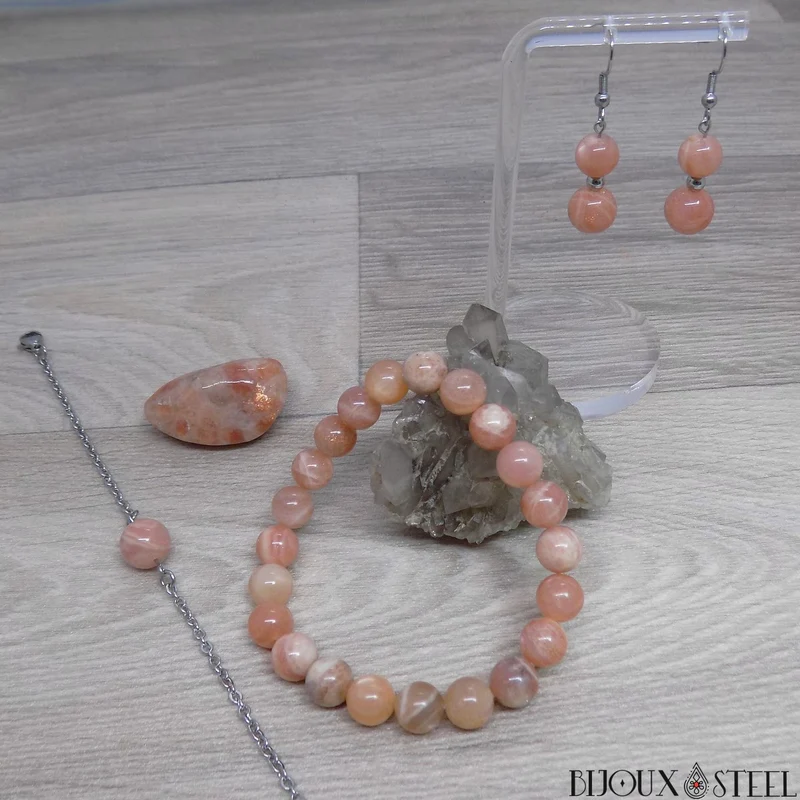 Bracelet de perles en pierre du soleil 8mm