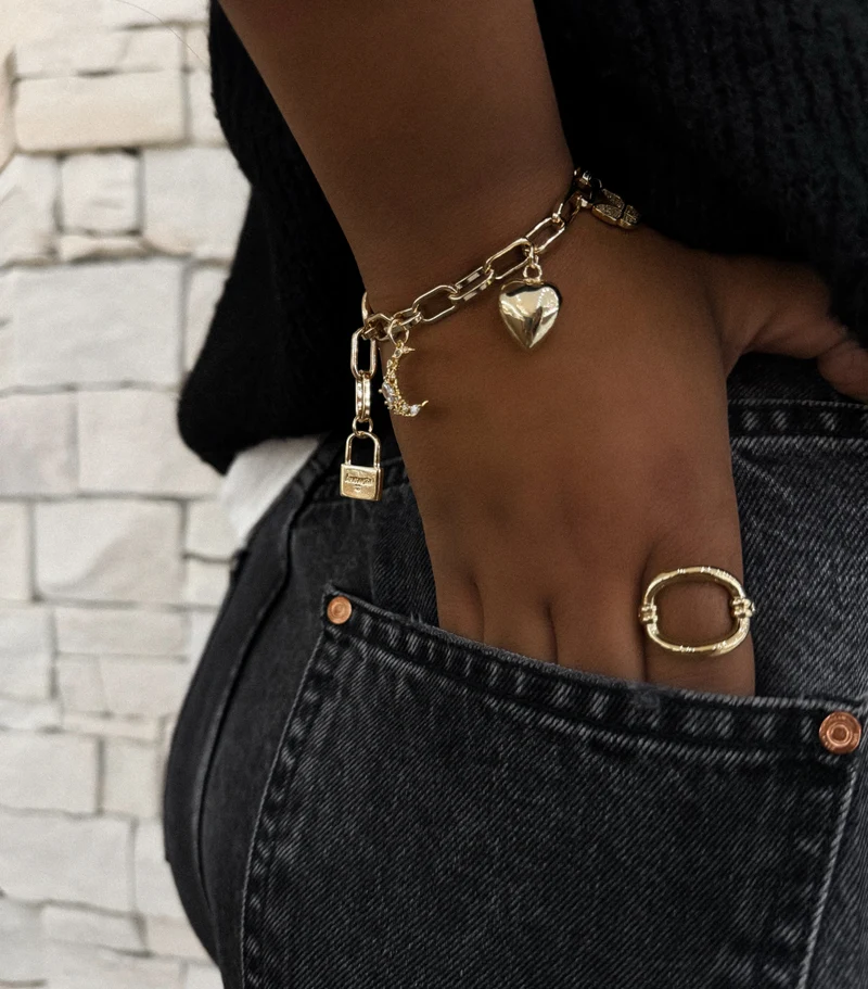 BRACELET "TRENDY OR" PERSONNALISABLE