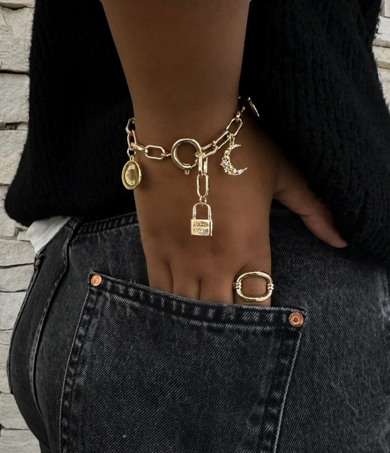 BRACELET "TRENDY OR" PERSONNALISABLE