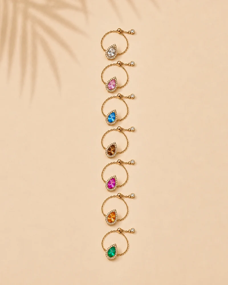 BAGUE "JAIPUR COLOR REGLABLE" OR