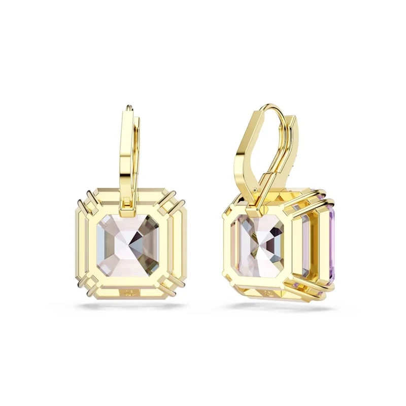 Swarovski Boucles d'oreilles Millenia couleur or avec cristal violet 5759990