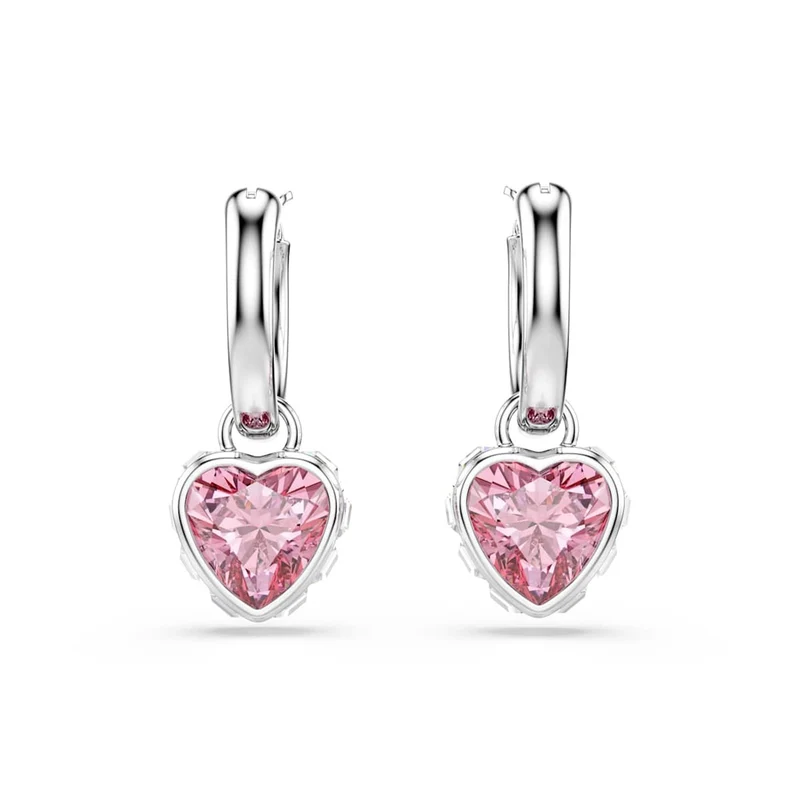 Swarovski Boucles d'oreilles Chroma argentées avec accents roses 5757814