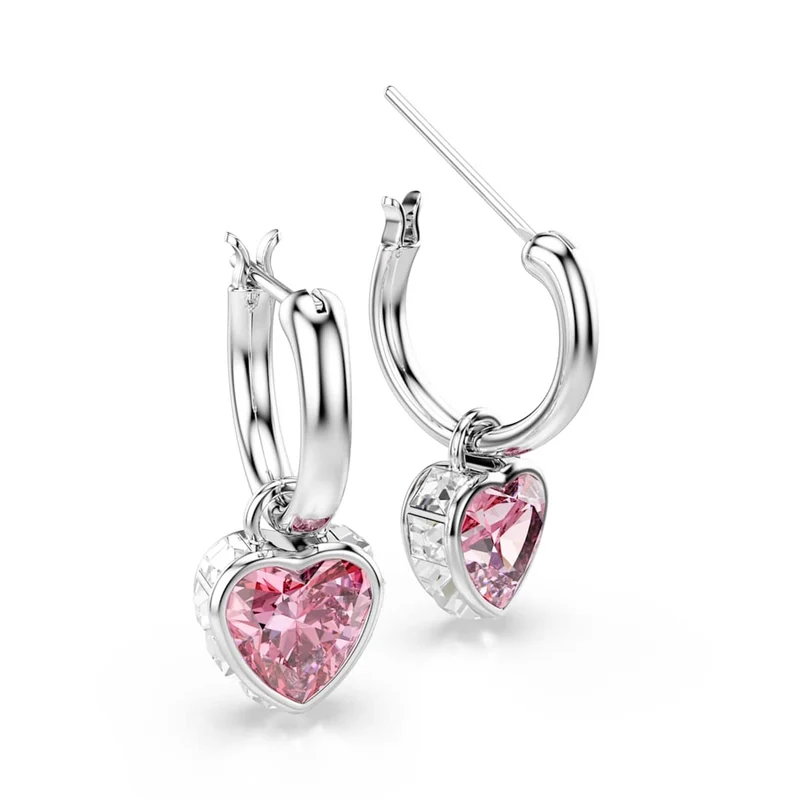 Swarovski Boucles d'oreilles Chroma argentées avec accents roses 5757814