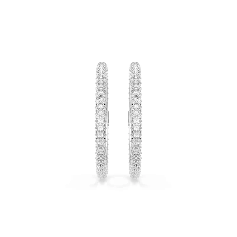Swarovski Boucles d'oreilles créoles rondes Dextera couleur argent 5754156