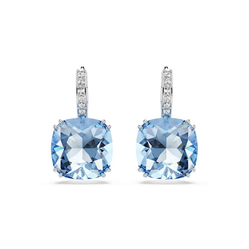 Swarovski Boucles d'oreilles Millenia argentées avec cristal bleu 5756150