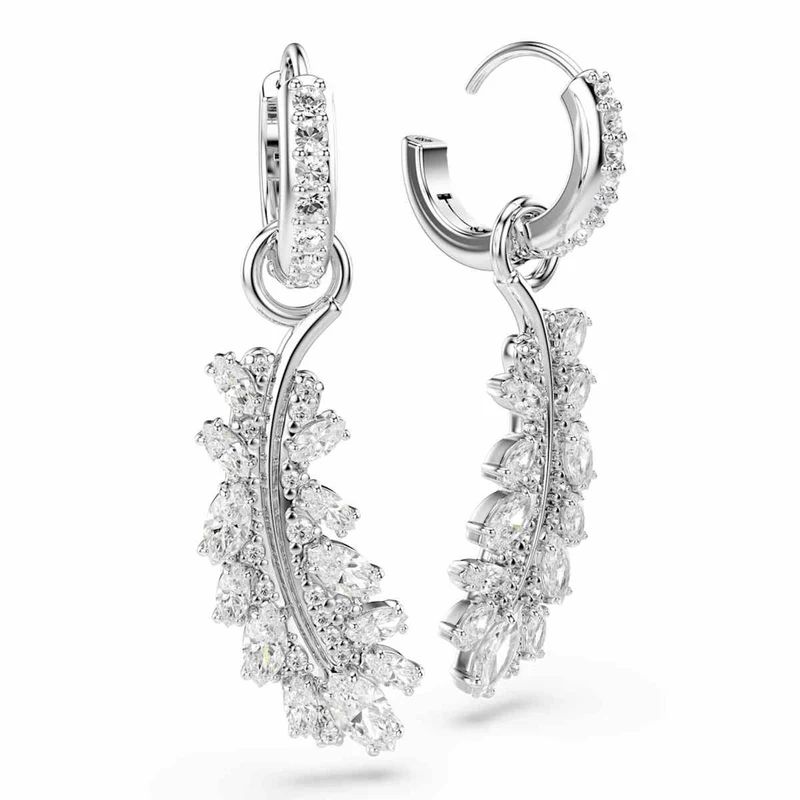 Swarovski Boucles d'oreilles Vienna Feather argentées 5754272