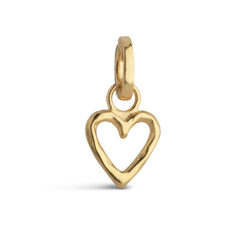 ENAMEL Copenhagen Gold Plated Organic Heart Charm C016G
