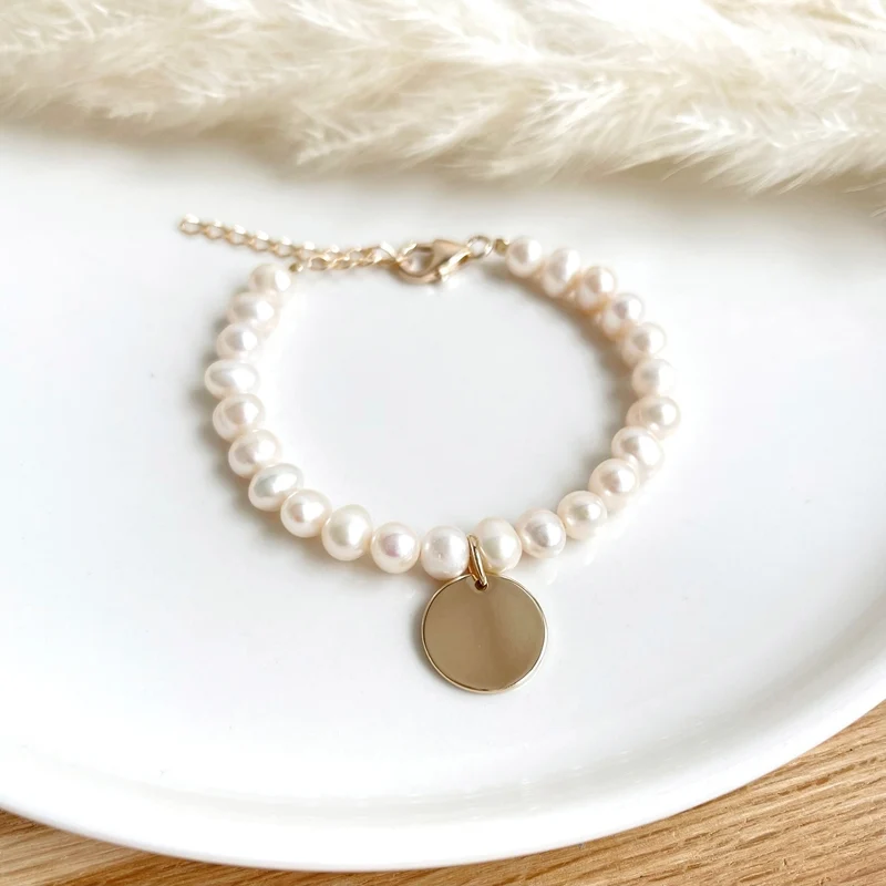 Bracelet "Suzanne" lisse plaqué or