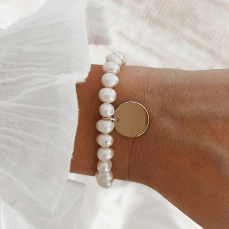 Bracelet "Suzanne" lisse plaqué or