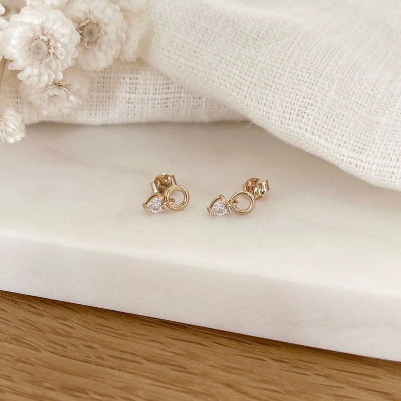 Boucles d'oreilles "Alina" plaqué or
