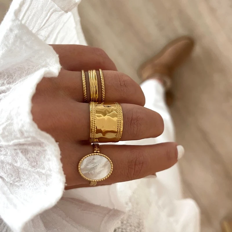 Bague "Satine" acier