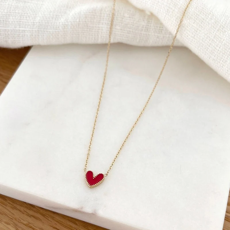Collier "Louka" rouge acier