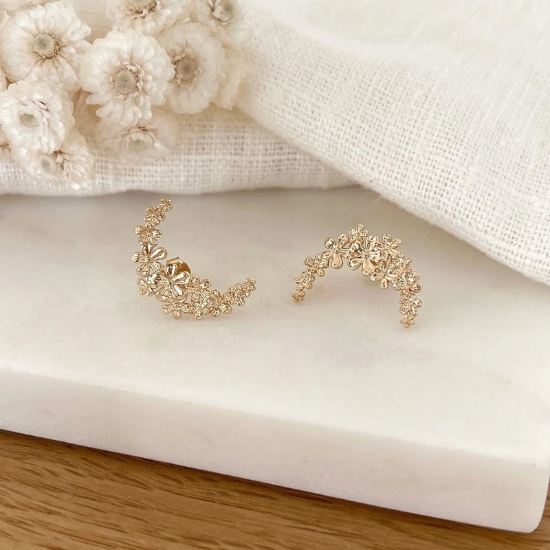 Boucles d'oreilles "Bellis" plaqué or